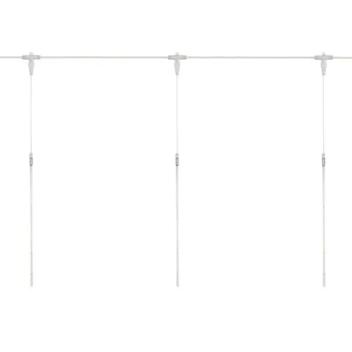 Гирлянда светодиодная "Тающие сосульки" 10шт х 50см шаг 100см 600LED тепл. бел. 24В провод каучук бел. соединяется Neon-Night 256-423