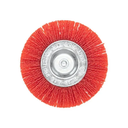 Щетка дисковая для дрели нейлоновая проволока с абразивным покрытием 100мм Kranz KR-91-1233 фото 4