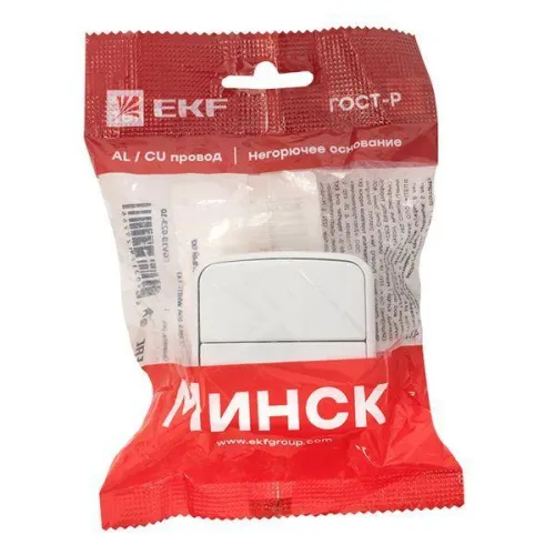 Выключатель 2-кл. ОП Минск 10А IP20 бел. Basic EKF EGV10-023-10 фото 6