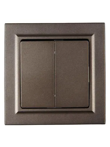 Выключатель 2-кл. СП BRITE ВСР10-2-0-БрТБ 10А в сборе бр. IEK BR-V20-0-10-K45-F фото 5