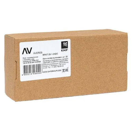 Реле промежуточное с кнопкой и мех. индикацией RPAt 25/1 12А 24В DC AVERES EKF rpat-25-1-24DC фото 7