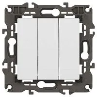 Выключатель 3-кл. Elegance 14-1107-01М 250В 10АХ матов. бел. Эра Б0065796