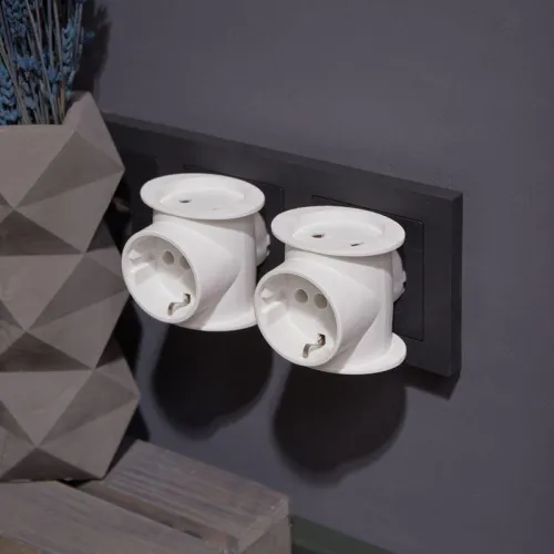 Разветвитель 3-м (1-м - с заземл.) 16А IP20 универс. бел. (уп.2шт) Rexant 11-1080-2 фото 7