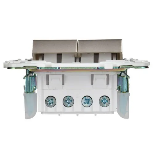 Выключатель перекрестный 2-кл. SKANDY 10А SK-V06Sh шампань IEK SK-V23-0-10-K37 фото 4