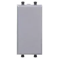 Выключатель модульный 1-кл. 1мод. Avanti "Закаленная сталь" 16А сер. DKC 4404101