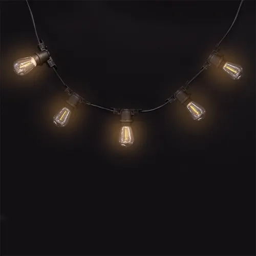 Гирлянда уличная "Белт-лайт" PBL-S40/L24+1.5 Black E27 IP65 24м 40ламп 1.5м шнур соедин. в линию max750Вт (лампы не в компл.; возможно использов. с фитолампами в теплице) Pro JazzWay 5058255 фото 15