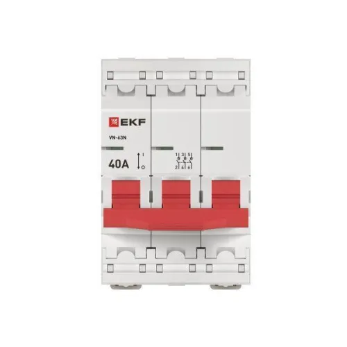 Выключатель нагрузки 3п 40А ВН-63N PROxima EKF S63340 фото 3