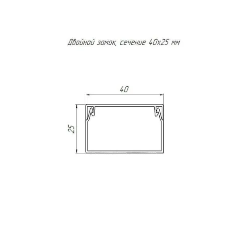 Кабель-канал 40х25 L2000 с двойн. замком черн. Промрукав PR03.0215 фото 3