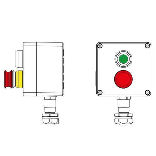 Пост управления взрывозащ. из алюм. CPE-A-12-(1xP1G(11)-1xP6E(11))-1xKAEPM2MHK-20(C)1Ex d e IIC Т5 Gb / Ex tb IIIC T95град.CDb IP66 DKC 2201.121.22.120O