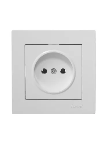 Розетка 1-м СП Vesna без заземл. ПБТ механизм бел. LEZARD 742-0288-121B фото 3