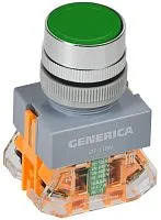 Кнопка D7-11BN d22мм 1НО+1НЗ зел. GENERICA BBT50-11BN-3-22-K06-G