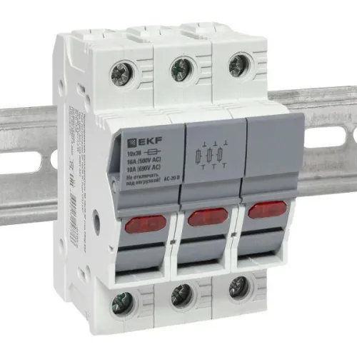 Предохранитель-разъединитель DF 10х38 3п (тип ПВЦ) EKF df103-e фото 10