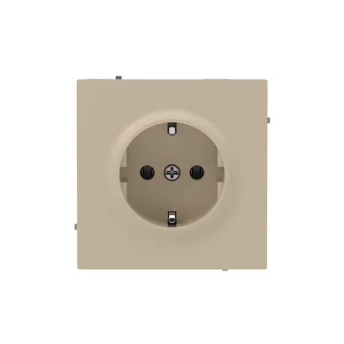 Розетка силовая KANT 2P+E без шторки ванильн. марципан DKC 7015033