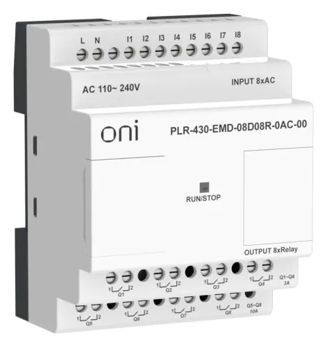 Модуль расширения входов выходов ПЛК 430 8 DI 8 RO 220В AC ONI PLR-430-EMD-08D08R-0AC-00 фото 2