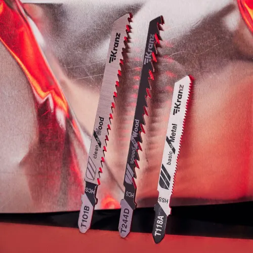 Набор полотен для электролобзика № 2 T101B/T118A/T244D 3шт Kranz KR-92-0320 фото 3