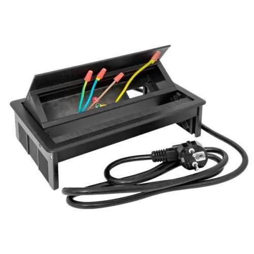 Блок розеточный встраиваемый настольный выдвижной 8 мод. черн. C-Line EKF cl-vnbv-8-b фото 10