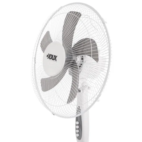 Вентилятор напольный 40Вт 5 лопастей подставка круглая механическое управление бел./син. DUX 60-0212 фото 3