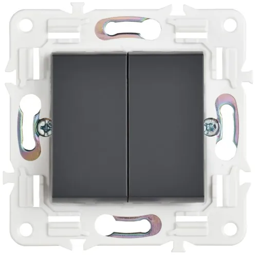 Выключатель 2-кл. SKANDY 10А SK-V04T титан IEK SK-V20-0-10-K48 фото 2