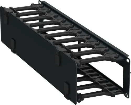 Кабель-органайзер горизонтальный 19дюйм 2U черн. ITK ZP-CC05-02U-H-R