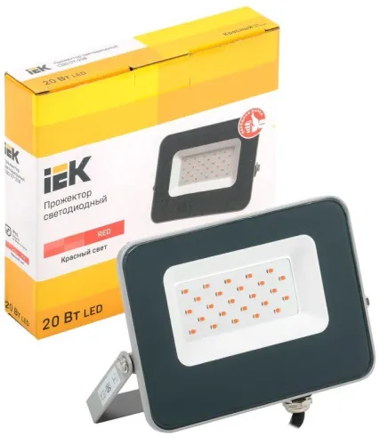 Прожектор светодиодный СДО 07-20R red IP65 сер. IEK LPDO7R-01-20-K03 фото 2