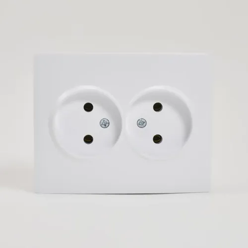 Розетка 2-м СП Karina 16А IP20 без заземл. термопласт бел. LEZARD 707-0200-128B