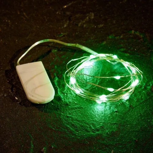 Гирлянда светодиодная "Роса" 2м 20LED зел. 2Вт 4.5В IP20 провод прозр. Neon-Night 303-008 фото 4