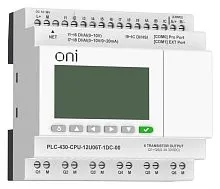 Модуль ЦПУ ПЛК 430 4 DI 6 UI (0-10В/DI) 2 UI (0-10В/0-20мА/DI) 6 TO 24В DC с Ethernet портом с экраном ONI PLC-430-CPU-12U06T-1DC-00
