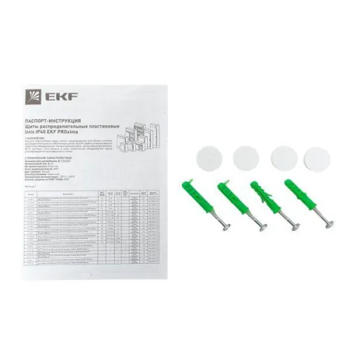 Щит распределительный навесной Unix 1х24мод. IP41 бел. дверь PROxima EKF ux-1x24-nw фото 8