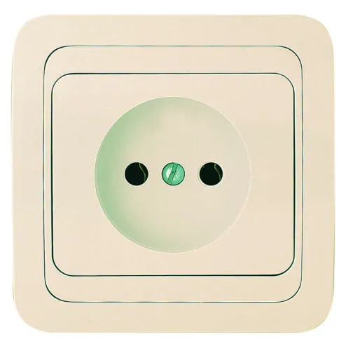 Розетка 1-м СП Mimoza 16А IP20 без заземл. керамика крем./крем. Makel 25002