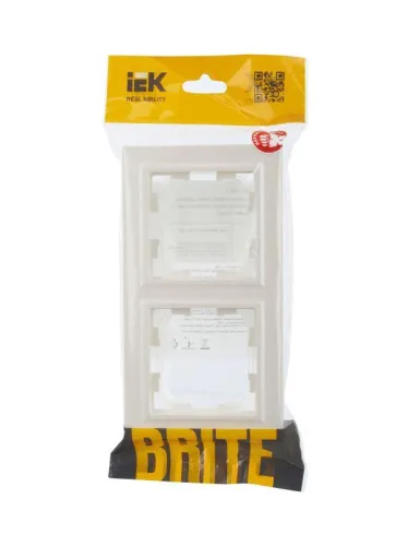 Рамка 2-м IP44 BRITE РУ-2-БрЖ-44 жемчуж. IEK BR-M22-44-K36 фото 4