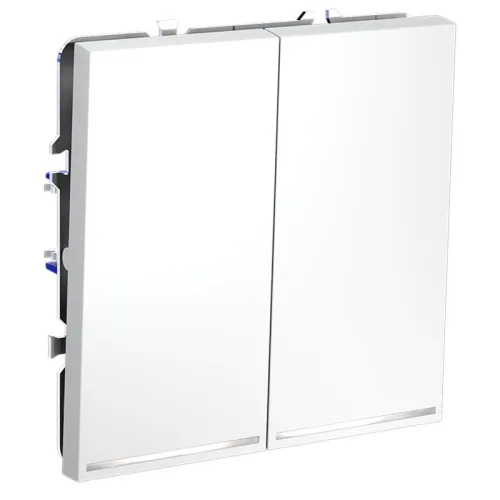 Переключатель проходной 2-кл. СП S70 10А с подсветкой механизм бел. матов. Voltum VLS020402 фото 4