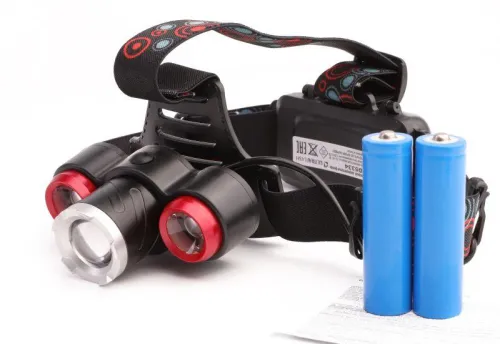 Фонарь налобный аккумуляторный LED5334 3.7В 3LED 5Вт фокус 2 ак. 4 реж. USB бокс черн. Ultraflash 15031 фото 5