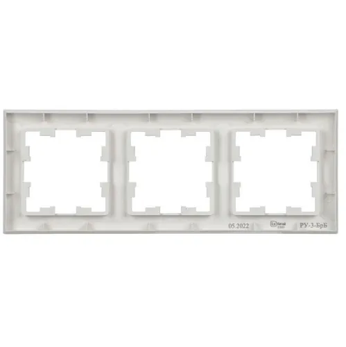 Рамка 3-м BRITE РУ-3-БрБ бел. IEK BR-M32-K01 фото 4