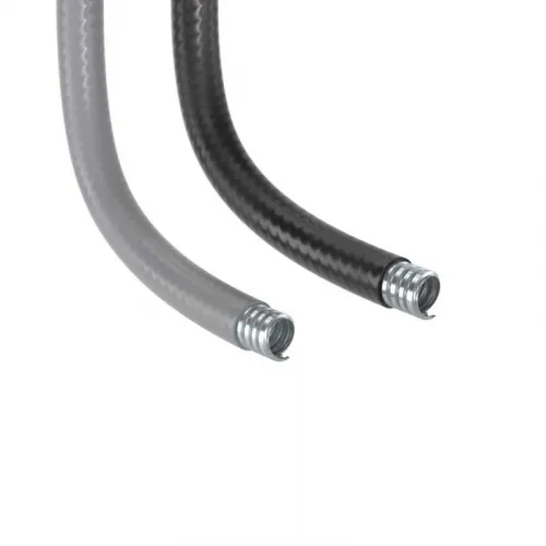 Металлорукав в ПВХ изоляции гладкой DN 15мм Dвн.15.5мм Dнар.21.0мм без протяжки сер. (уп.50м) DKC 6070R-16 фото 2