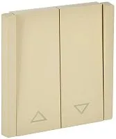 Выключатель жалюзи СП FORTE&PIANO 10А FP411 ваниль IEK FP-V15-0-10-1-K10