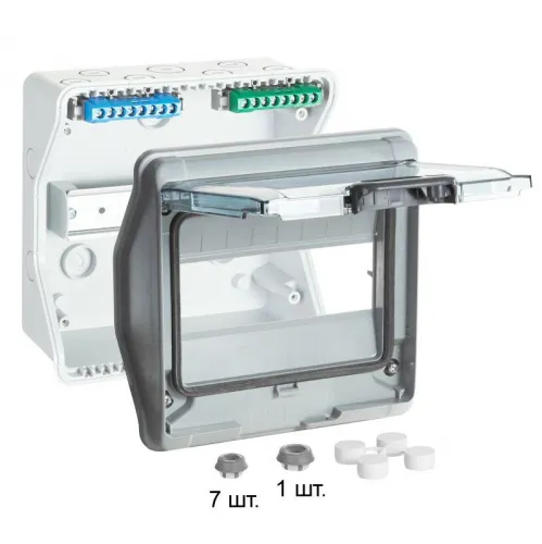 Бокс ОП Plexo IP65 8м сер/дым. двер. Leg 601978 фото 7