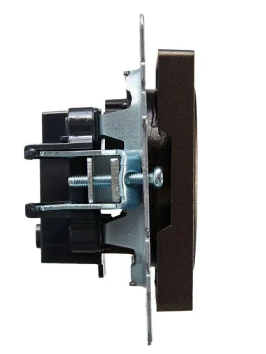 Розетка СП BRITE РСш10-2-БрТБ 10А без заземл. защ. шторки механизм бронза IEK BR-R13-10-K45 фото 2