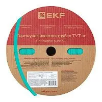 Трубка термоусадочная ТУТ нг 30/15 зел. (уп.50м) EKF tut-30-j