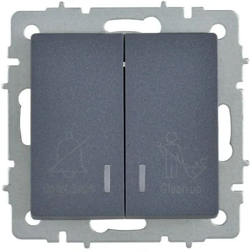 Выключатель 2-кл. BRITE 10А ВС10-2-9-БрМ для отелей с индик. механизм маренго IEK BR-V20-2-10-K35 фото 6