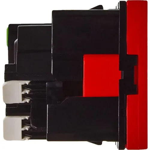 Розетка 2мод. 16А 250В 45град. с заземл. защ. шторки безвинт. зажимы красн. ИЭК Leg 4525059 фото 2