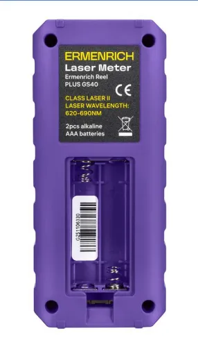 Рулетка лазерная Reel PLUS GS40 фиолет. Ermenrich 86257 фото 5