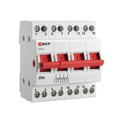 Переключатель трехпозиционный ТПС-63 4P 25А PROxima EKF TPS425