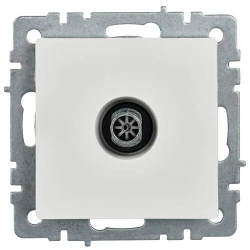 Розетка телевизионная оконечная TV СП Brite РТВ11-0-БрБ механизм бел. IEK BR-A10-O-K01 фото 2
