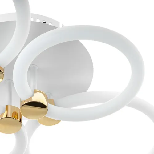 Люстра светодиодная OTTIMO Алиса 100Вт 2700К+6400К/4200К/6400К+2700К 615х415х130мм 45кв.м ДУ диммир. бел./зел. Ritter 51612 9 фото 3