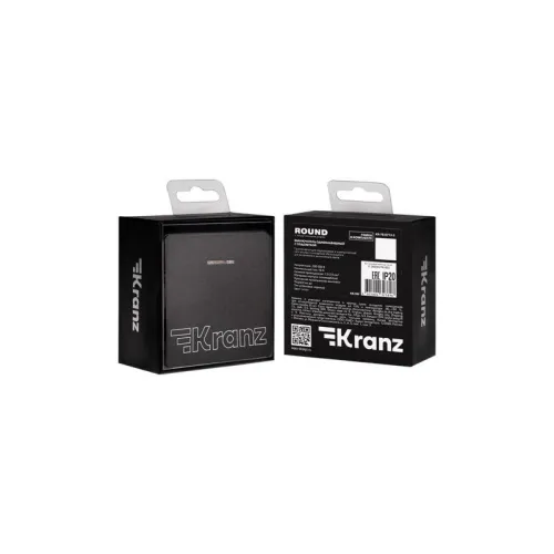 Переключатель перекрестный 1-кл. СП ROUND 10А с подсветкой титан Kranz KR-78-0718-2 фото 7