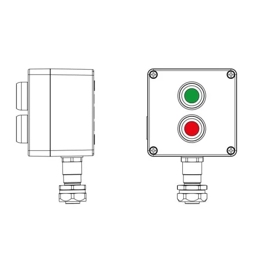 Пост управления взрывозащ. из алюм. CPE-A-12-(1xP1G(11)-1xP1R(11))-1xKAEPM2MHK-20(C)1Ex d e IIC Т5 Gb / Ex tb IIIC T95град.CDb IP66 DKC 2201.121.22.120M