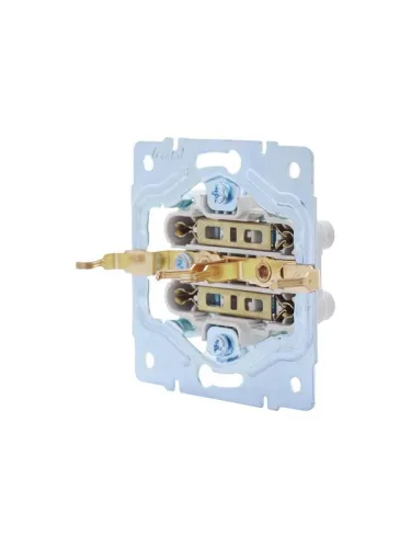 Розетка 2-м СП VESNA с заземл. со шторками ПБТ бел. LEZARD 742-0200-178B фото 3