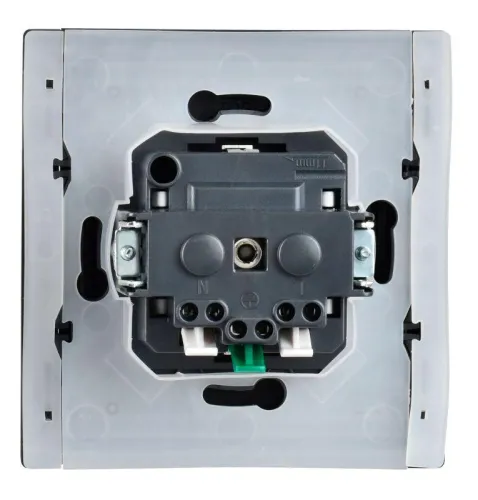 Розетка СП FORTE&PIANO16А IP44 FP319 с заземл. защ. шторки с крышкой безвинт. крепл. сер. IEK FP-R16-16-1-44-K03 фото 3