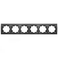 Рамка 6-м Бриллиант горизонт. графит Universal 1030-Gr