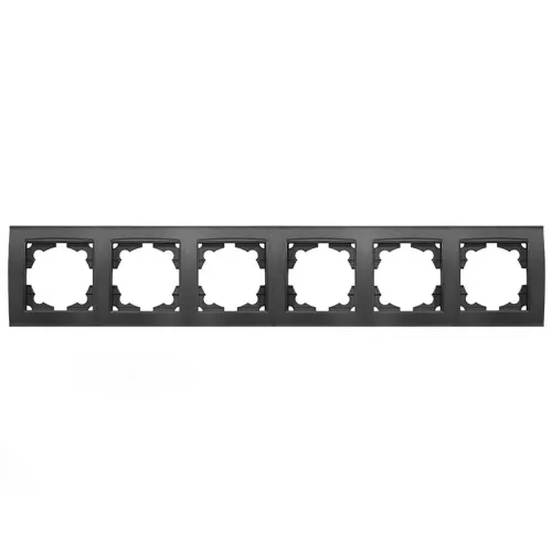 Рамка 6-м Бриллиант горизонт. графит Universal 1030-Gr